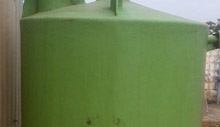 FRP storage tanks after Erection